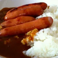 Snapdishの料理写真:カレーライスウインナートッピング|ズーキーカさん