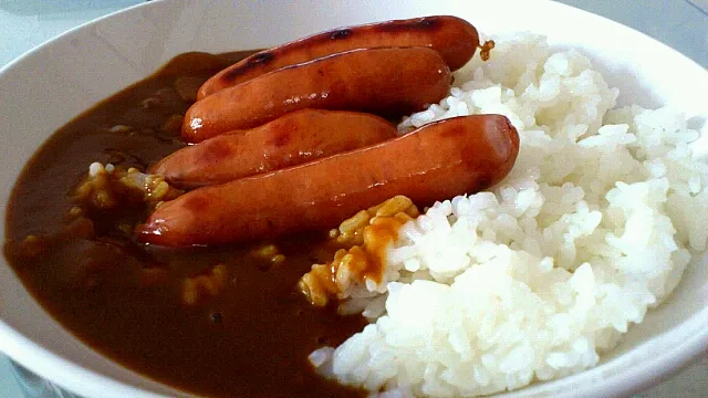 カレーライスウインナートッピング|ズーキーカさん