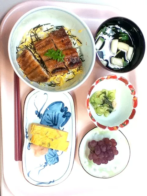 Snapdishの料理写真:病院のご飯  土曜の丑の日！|和さん