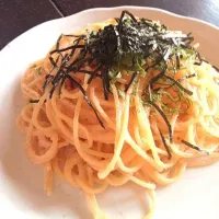 Snapdishの料理写真:明太子のクリームパスタ|升田彩さん