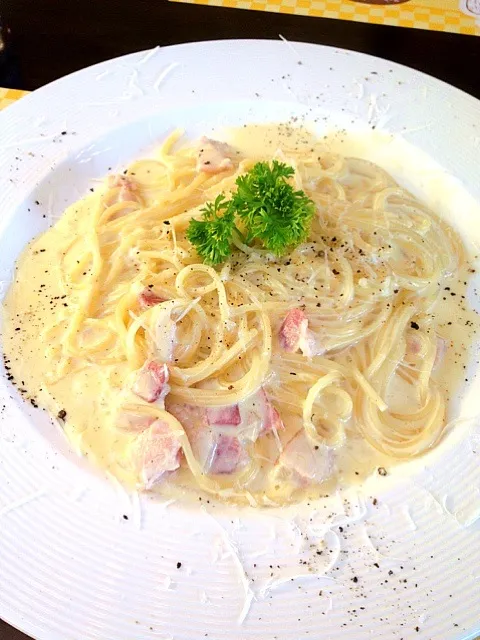 Spaghetti Cabonara|I'm a pasta lover ..さん