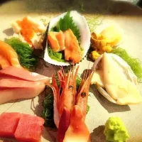 Snapdishの料理写真:sashimi platter|potatomaryさん