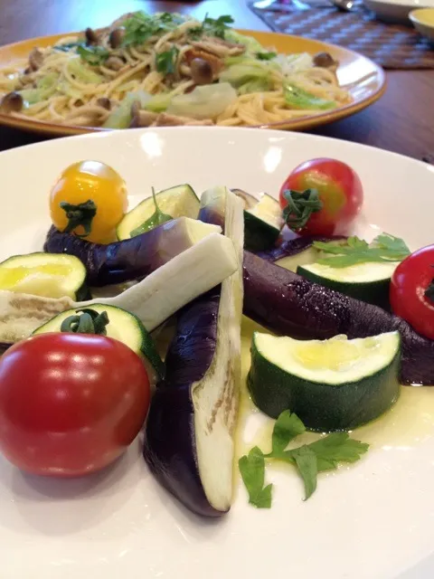 野菜…電子レンジで蒸しただけ|てつやさん