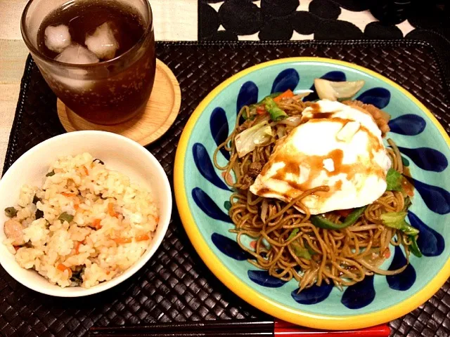 ソース焼きそば、炊き込みご飯|ひかりさん