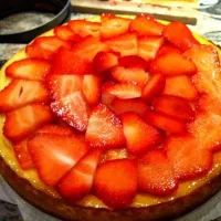 strawberries and choc chips cheesecake|roberto castiglioniさん