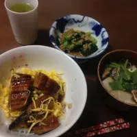 うな丼 鯛潮汁 小松菜おひたし|直子さん