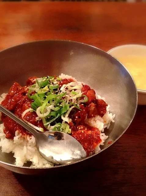 ダッカルビ丼＋たまごスープ|coichiさん