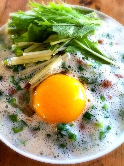 Snapdishの料理写真:今朝も丼！夏バテ防止のニラ玉納豆♬|Yoshinobu Nakagawaさん