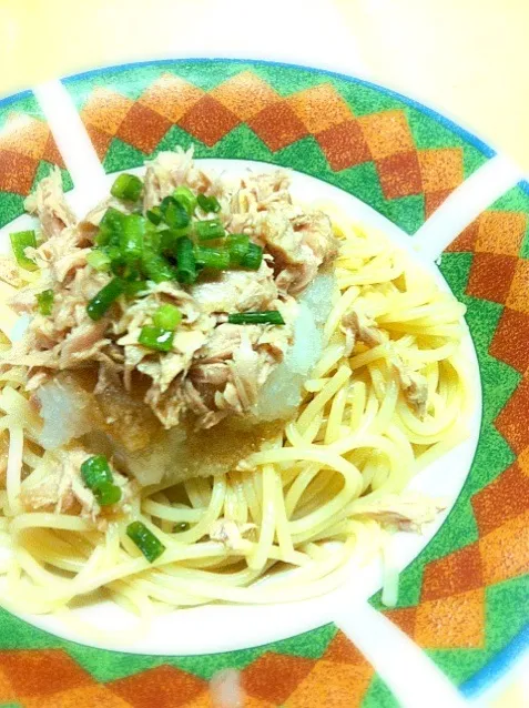 おろしとツナの冷製パスタ|あこさん