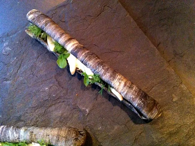 Snapdishの料理写真:fake razor clams stuffed with razor clam mousse|michael nassarさん