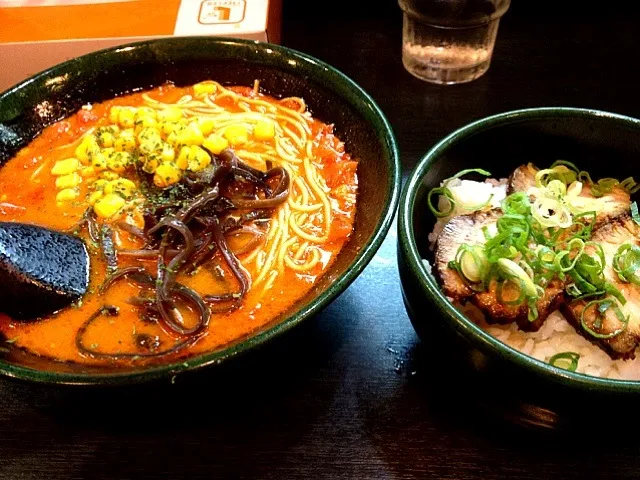 ランチ トマトラーメン、チャーシュー丼|Agaricusさん