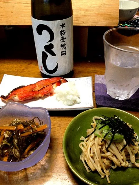 焼き魚・昆布の煮物・えのきバター|まゆさんさん