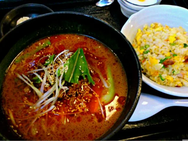 担々麺とチャーハンセット|あおやぎ あつしさん