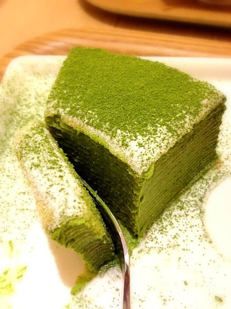 Snapdishの料理写真:抹茶千層蛋糕 Motcha cake|Gigi Wuさん