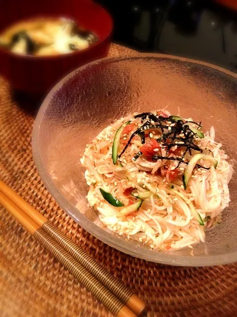 さっぱり梅ゴマ素麺定食🍴|Nonさん