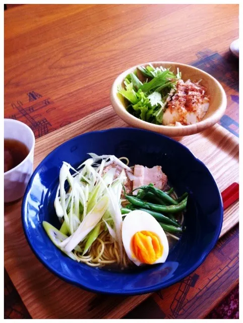 塩麹ラーメン、冷奴|二宮みさきさん