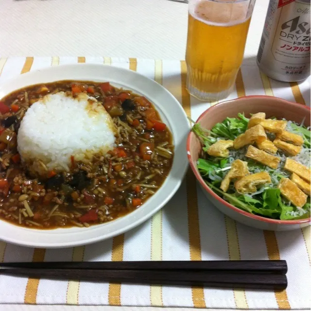 トマトとナスとエノキのキーマカレー|小林 均さん