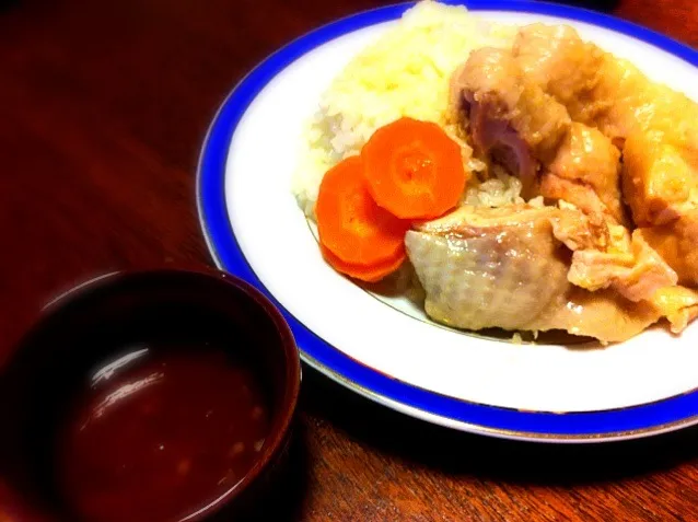 海南鶏飯的なものを炊飯器で。いい味出ました|tesasakiさん