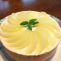 桃のムースケーキ