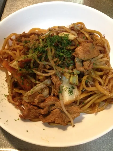 今夜のご当地焼きそば‼青森県の黒石焼きそば☆|ちいさん