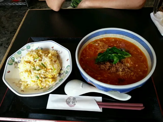 担々麺、半チャンセット|やこすさん