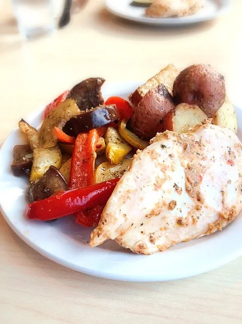 chicken breast and grilled veggies|helen kamさん