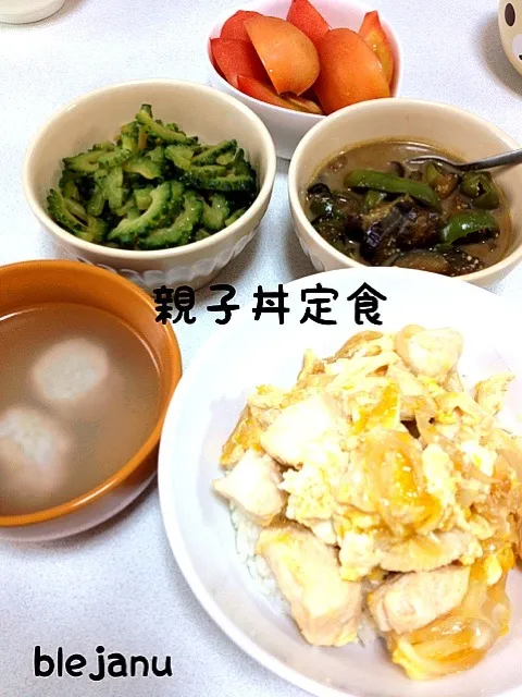 夏野菜たっぷり親子丼定食|puniさん