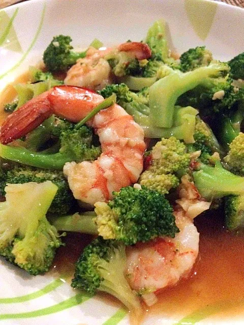 Saute brocolli with shrimps|toystory150780さん