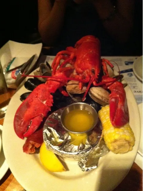 Snapdishの料理写真:lobster bake combo with clam chowder, oysyer|danielleさん