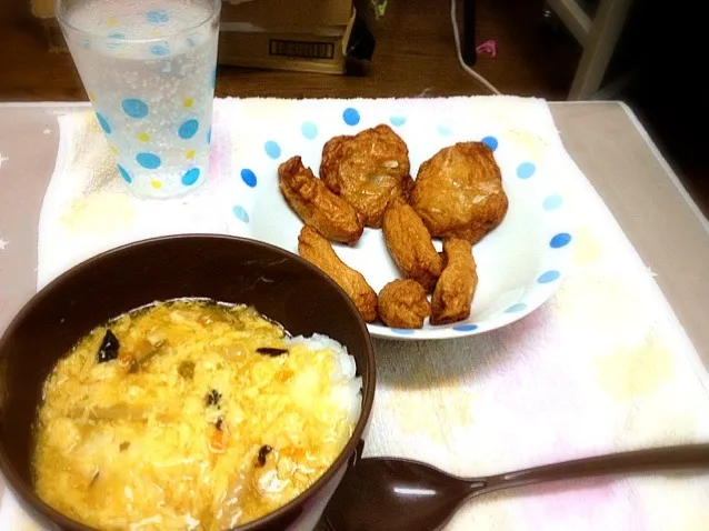 Snapdishの料理写真:親子丼＆薩摩揚げ|せいかさん