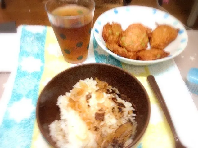 すき焼き丼＆薩摩揚げ|せいかさん