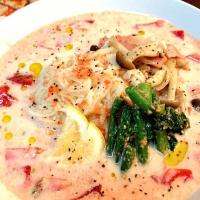 marikoszkちゃんレシピ🌟冷凍トマト豆乳美人麺。