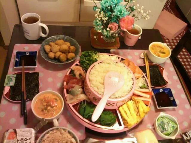 Snapdishの料理写真:手巻き寿司パーティー|クラキティさん