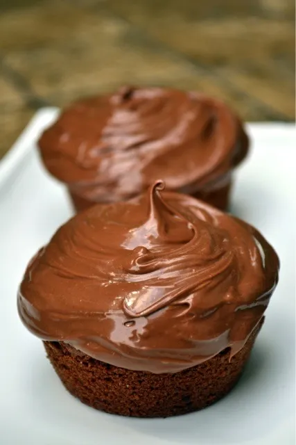 Chocolate cupcake with nutella filling and nutella icing|liisさん