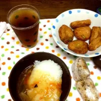 中華丼＆おにぎり＆薩摩揚げ|せいかさん