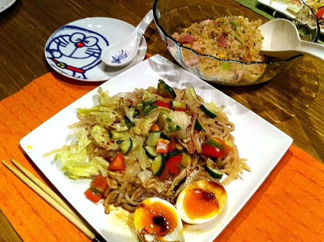 サラダあえ麺   炒飯|高田恵子さん