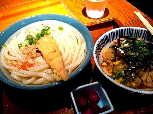 讃岐うどん(冷)とたこ飯セット|yoooochanさん