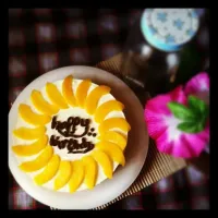 No Baked Peach Cheesecake|My passion is here. Do follow me. ^^さん