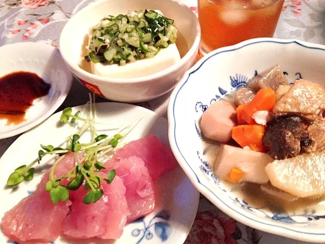 Snapdishの料理写真:糖質制限食の晩ご飯|mari miyabeさん