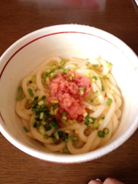 カルボナーラ風明太子うどん|まはさん