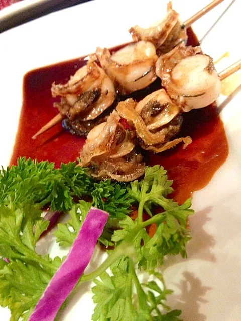 Snapdishの料理写真:Baby Scallop on stick|I make food look good. 😎さん