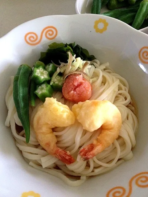 おはよぉ麺( ´ ▽ ` )ﾉなみへいオクラ＆みょうが❤|そらのんみこさん