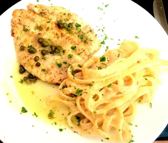 #Chicken Piccata and #Fettucine Alfredo|sooprcoolchicaさん