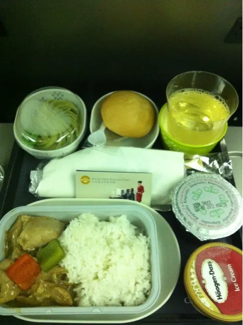 香港から羽田空港向かう飛行機の機内食でした|shinさん