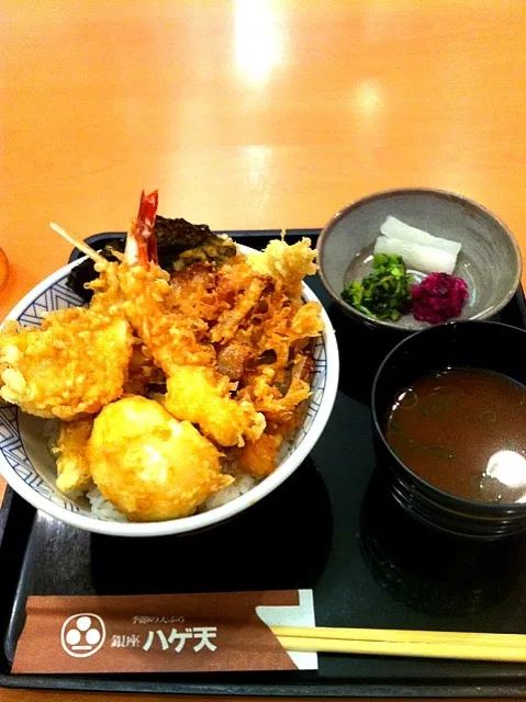 銀座ハゲ天 天王寺店 半熟卵天ぷら入り天丼|ゆりりんこさん