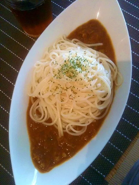 夏野菜のインド風チキンカレーのひやむぎ|Yasuhiro Koikeさん