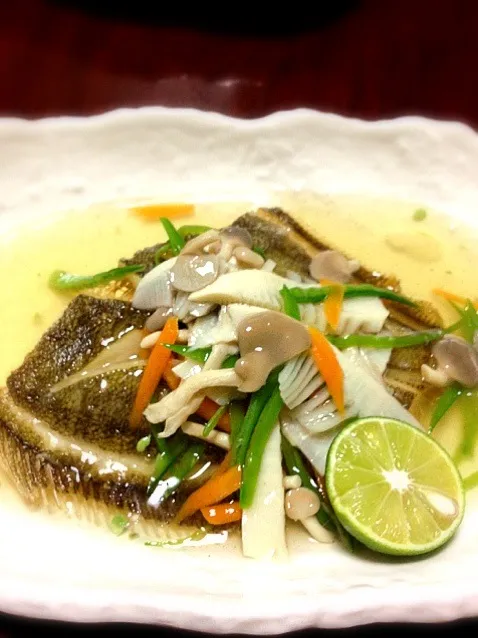 揚げ鰈の沢煮餡かけ|かっぴーさん