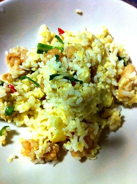 fusion fried rice with fried squid in chilli and salt|Pim Patanasuthikulさん