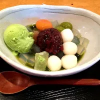 Snapdishの料理写真:抹茶あんみつ|b_soltさん