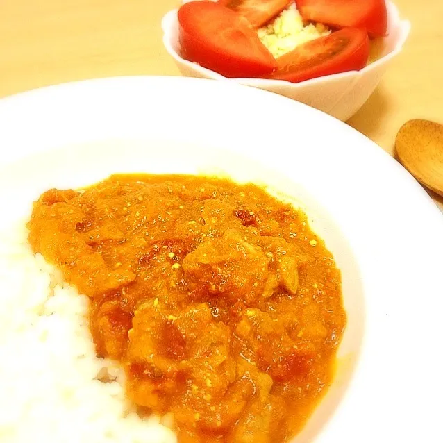 チキンカレー、コールスロー|pu-sukeさん